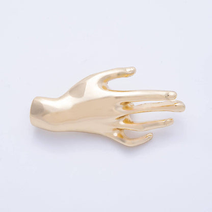 Gold Plated Hand Silhouette Brooch Pin