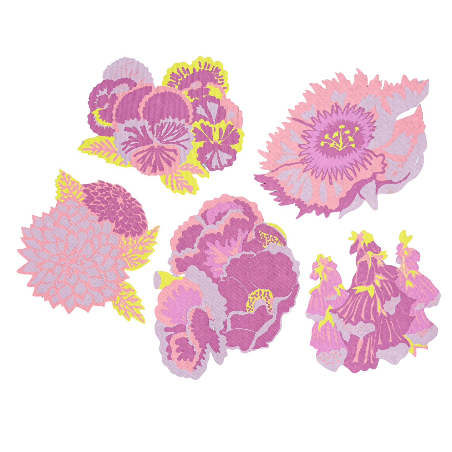 Floral Screen Printed Notecard Set
