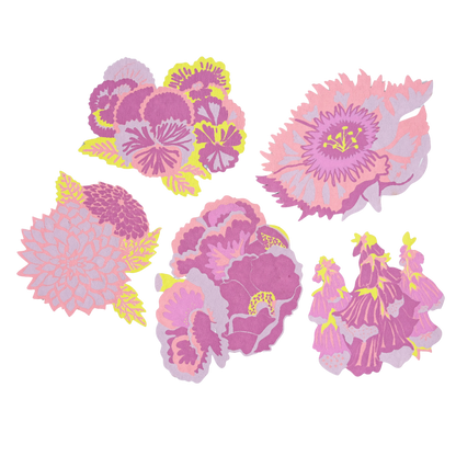 Floral Screen Printed Notecard Set