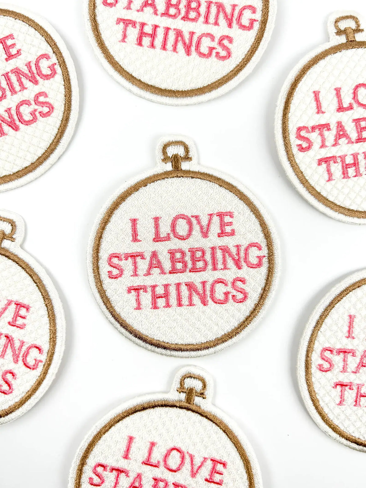 I Love Stabbing Things Patch Embroidered Iron On for Craft
