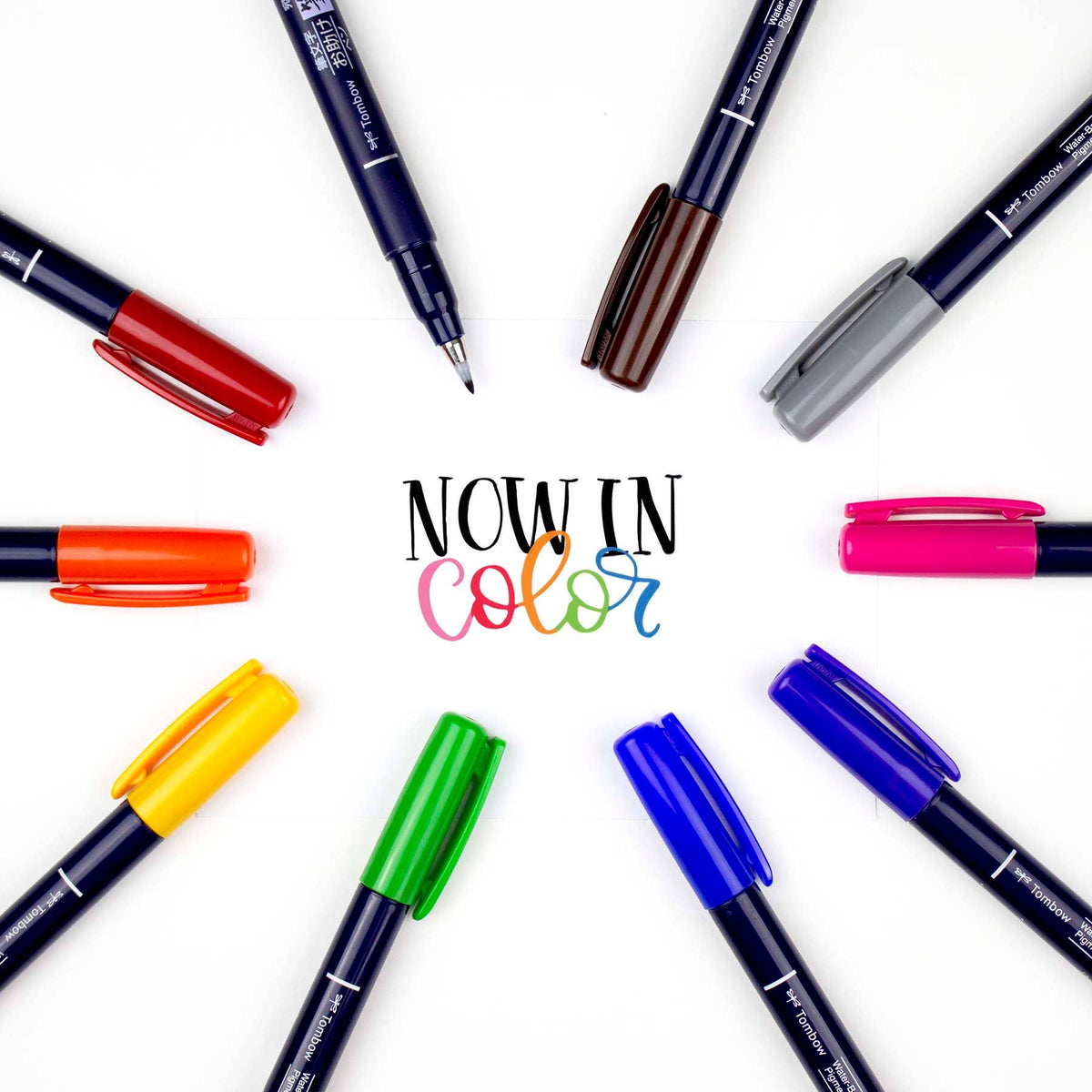 Tombow Fudenosuke Brush Pens, 10-Pack