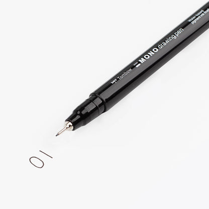 Tombow MONO Black Drawing Pen Six Tip Sizes