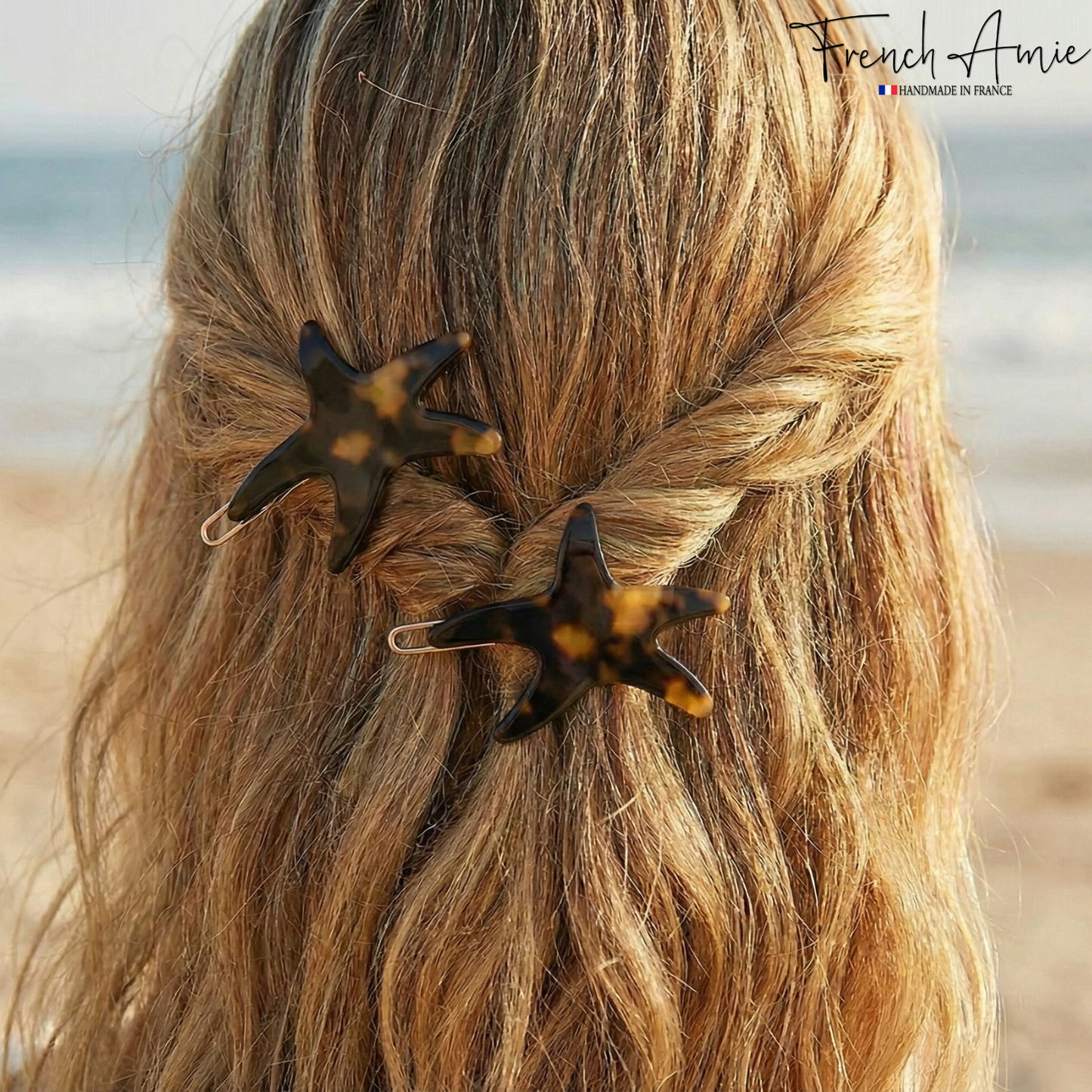French Amie Starfish Acetate Hair Clip
