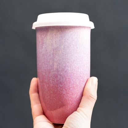 AstralBloom 12oz Ceramic Travel Mug with Lid