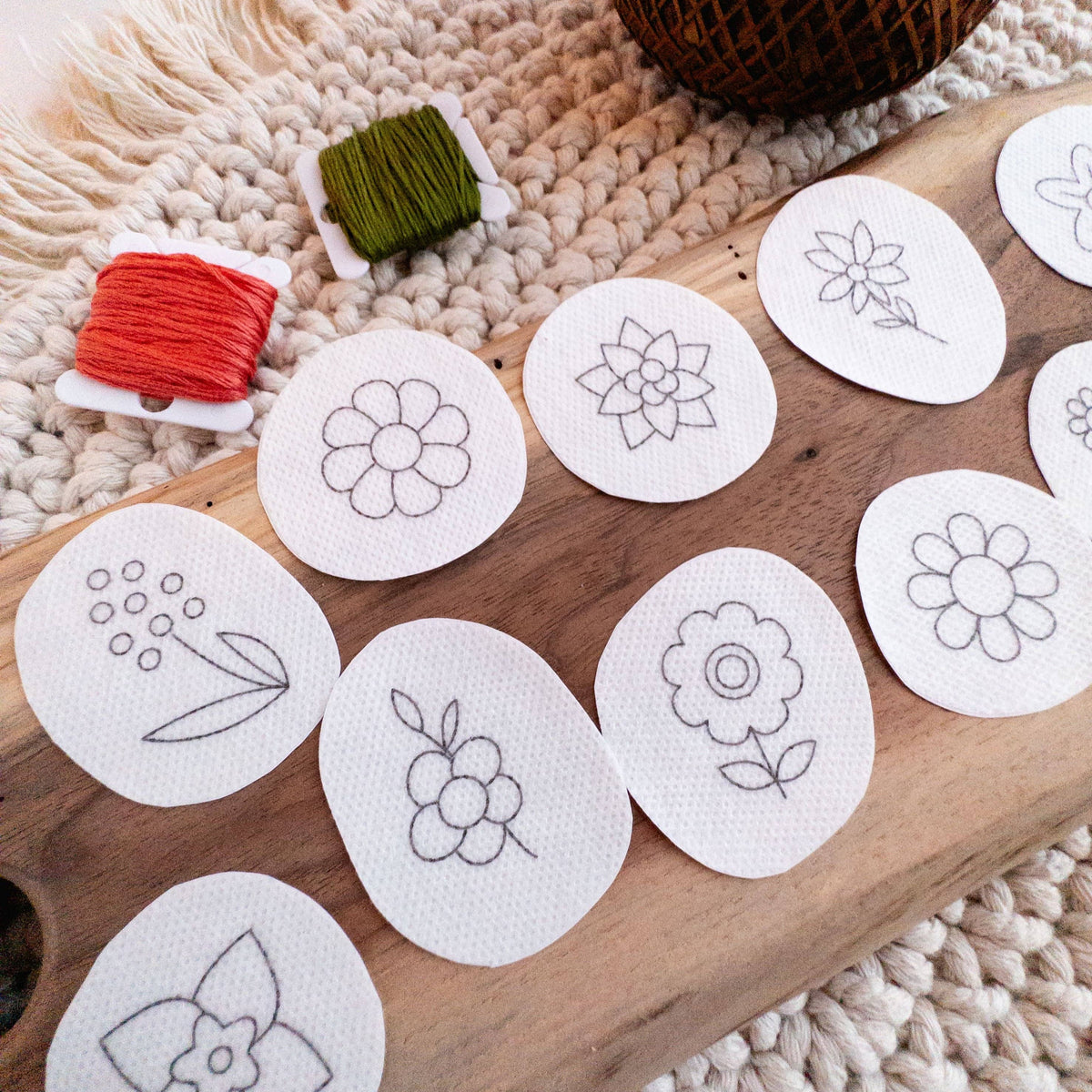 Mini Flowers Stick and Stitch Embroidery Patterns