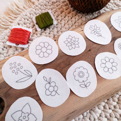 Mini Flowers Stick and Stitch Embroidery Patterns