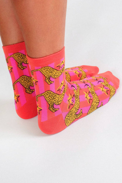 Cheetahs Knit Ankle Sock by MŪR