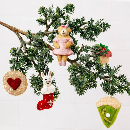 Sweet Treat Retro Felt Christmas Ornaments