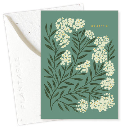 Grateful Sprout Mini Thank You Card, Plantable