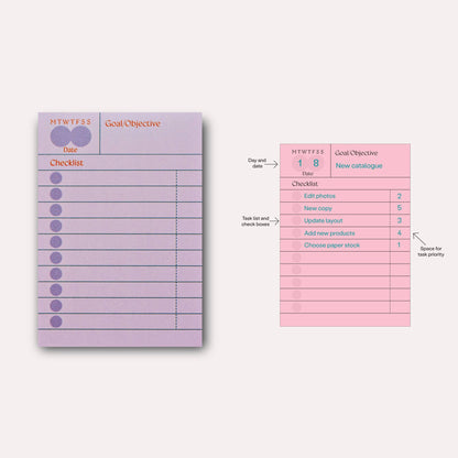 Ginger Habit Checklist Sticky Notes