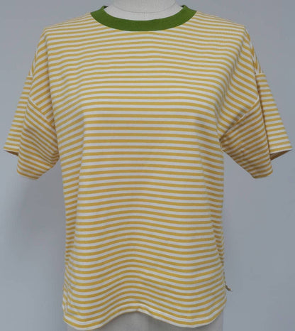 Relaxed Fit Contrast Collar Tee