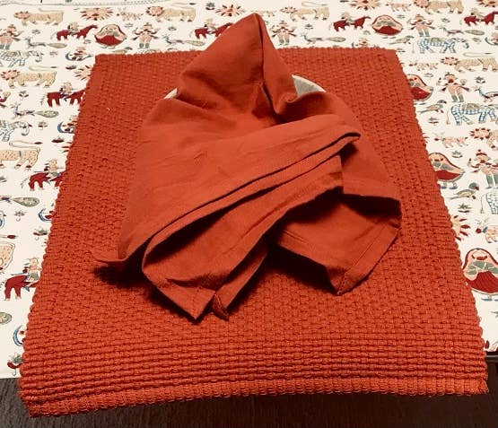Tablemats Woven Homespun Solid Red Ochre