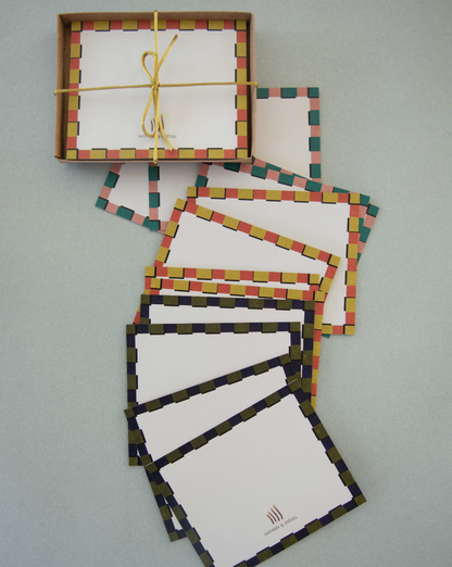 Checker Notecards - set of 16