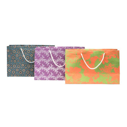 Wide Recycled Cotton Paper Gift Bag