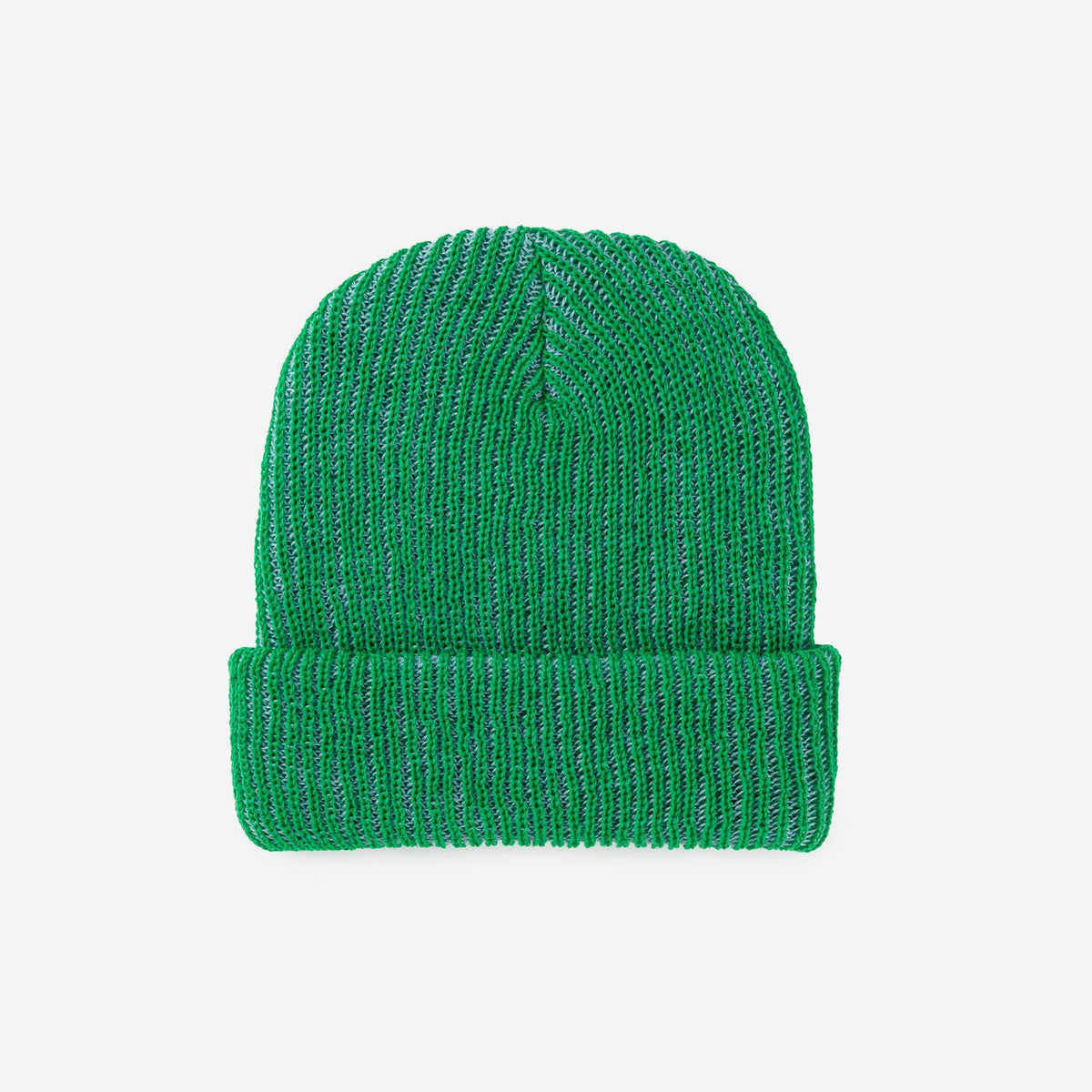 Two-Tone Rib Knit Beanie Unisex One Size