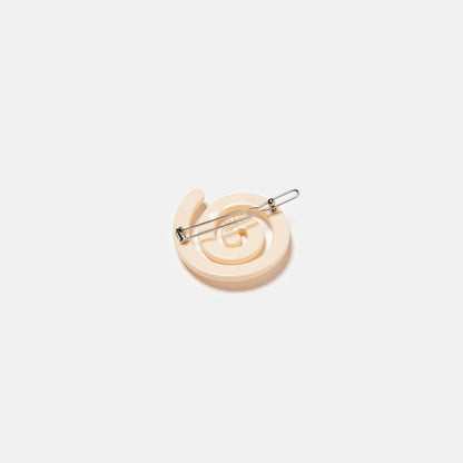 Spiral Clip in Cream