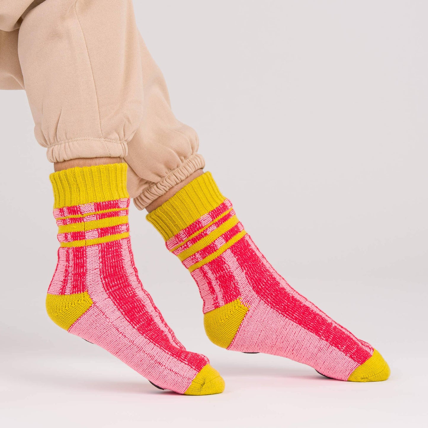Plaid Stripe House Socks