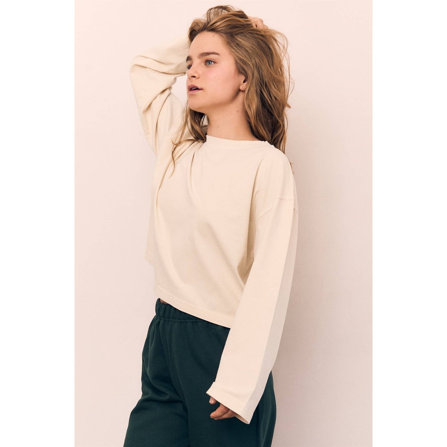 Cotton Oversized Long Sleeve Tee