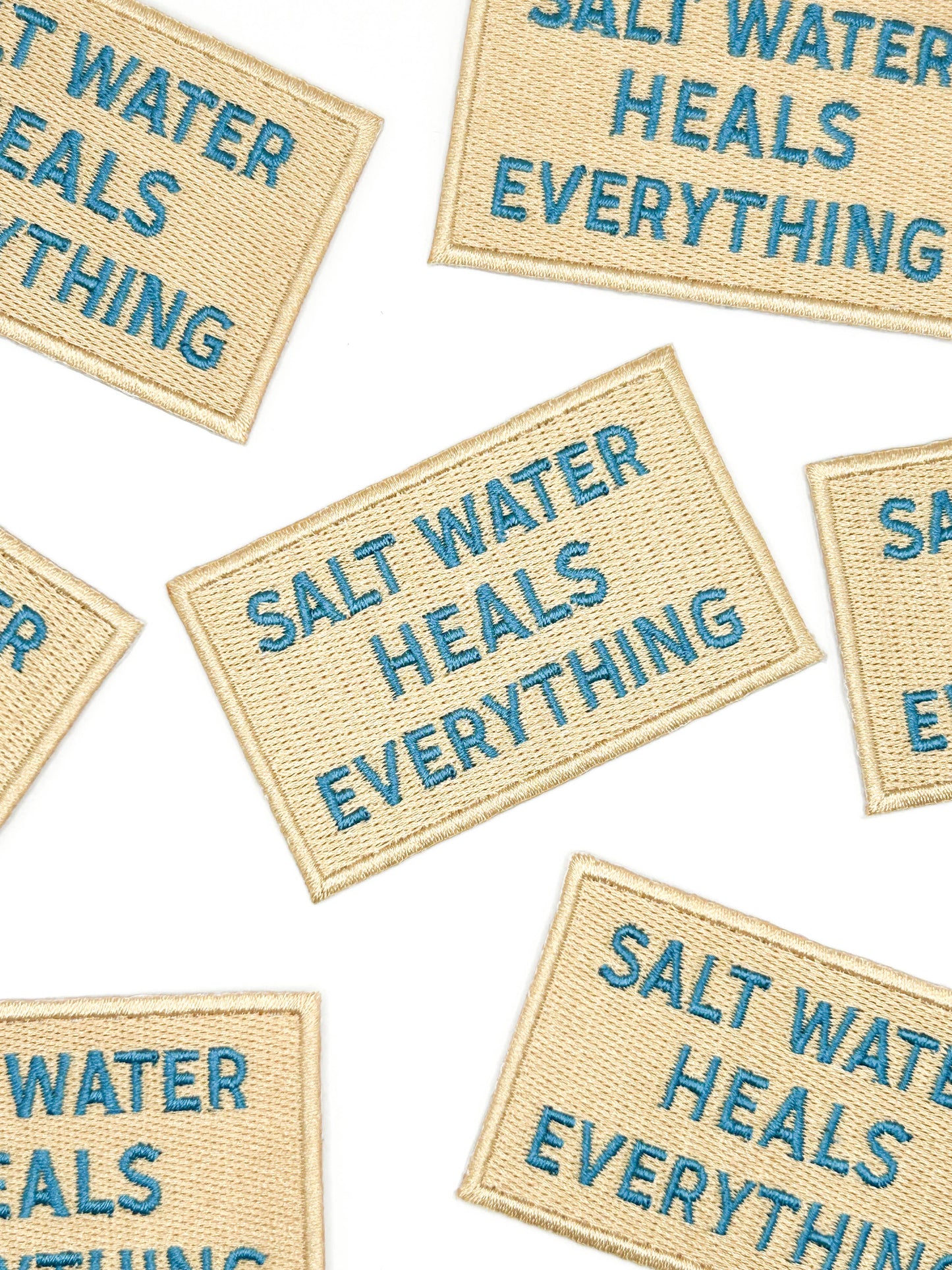 Salt Water Heals Everything Embroidered Iron On Patch