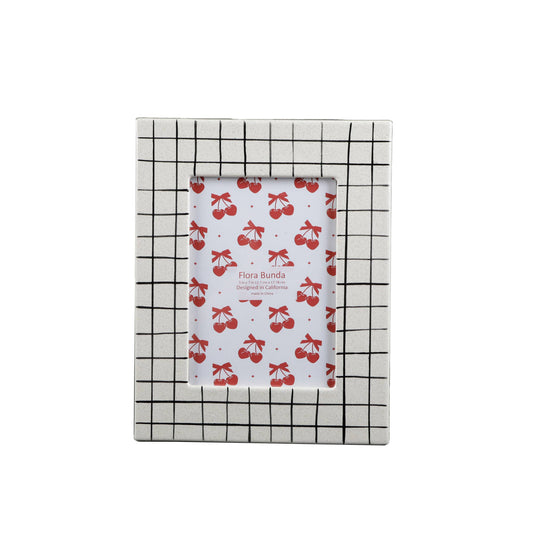 5 x 7 Checker Line Ceramic Frame