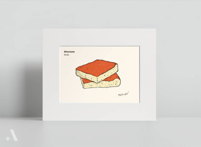 Pizzas of Italy Illustrated Art Print