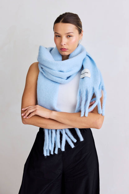 Glacier Blue Stockholm Recycled Winter Scarf