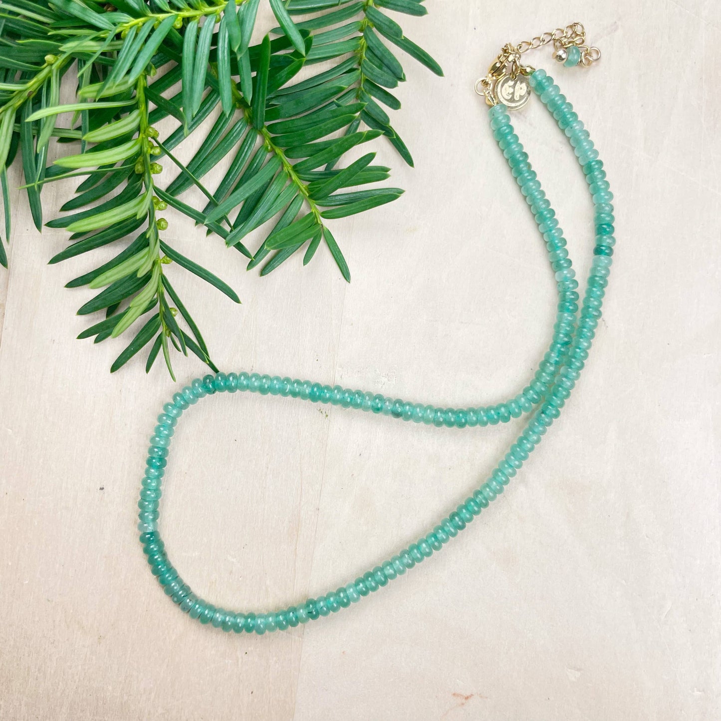 Green Aventurine Beaded Gemstone Necklace