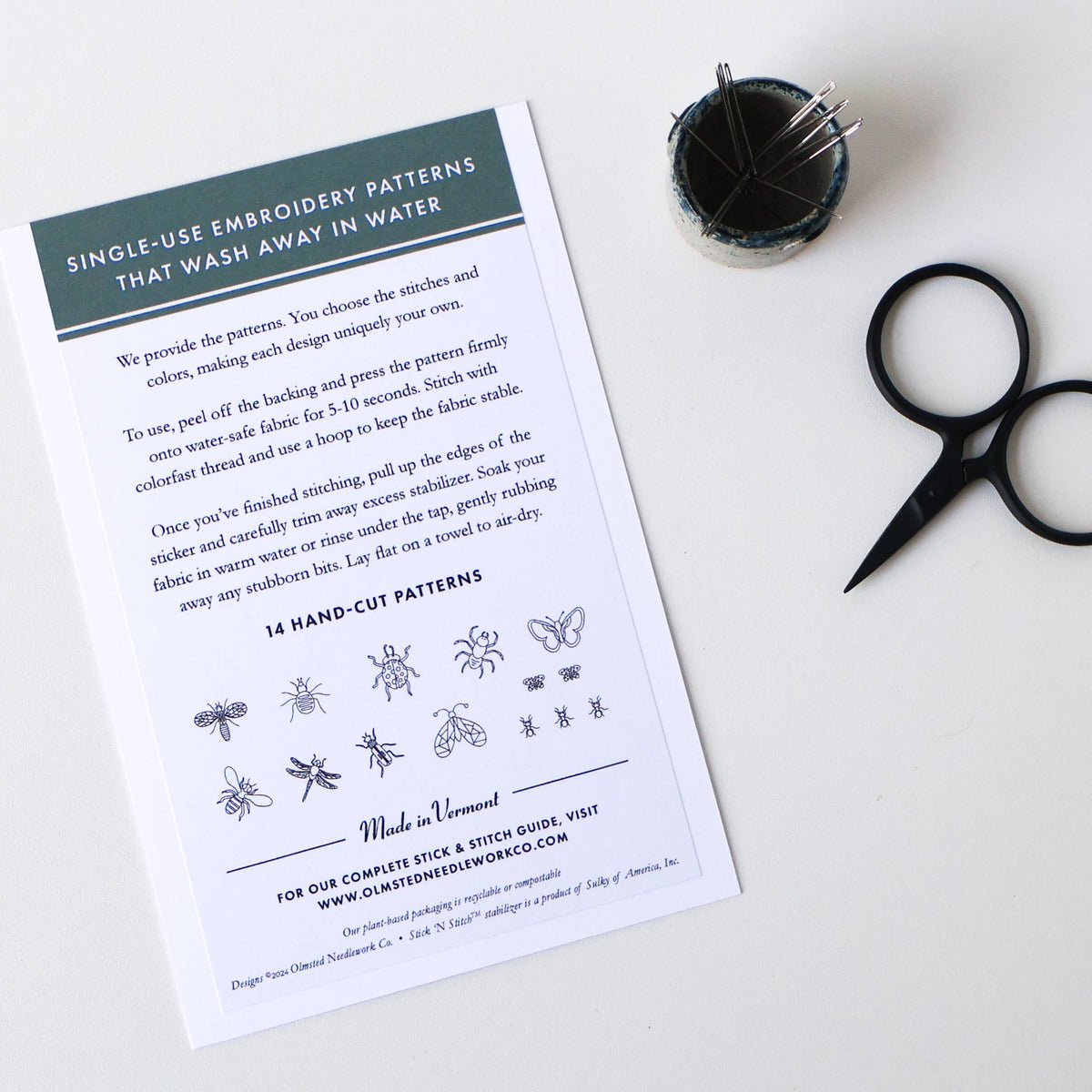 Bug and Insect Stick and Stitch Embroidery Patterns