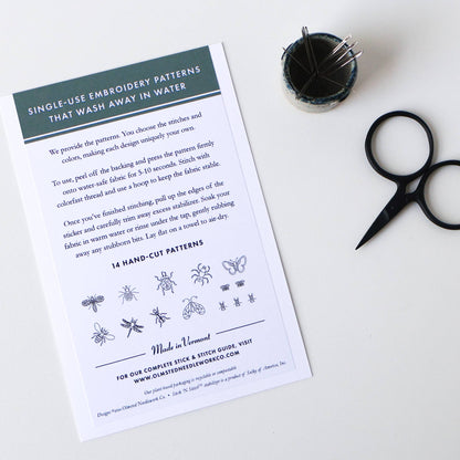 Bug and Insect Stick and Stitch Embroidery Patterns