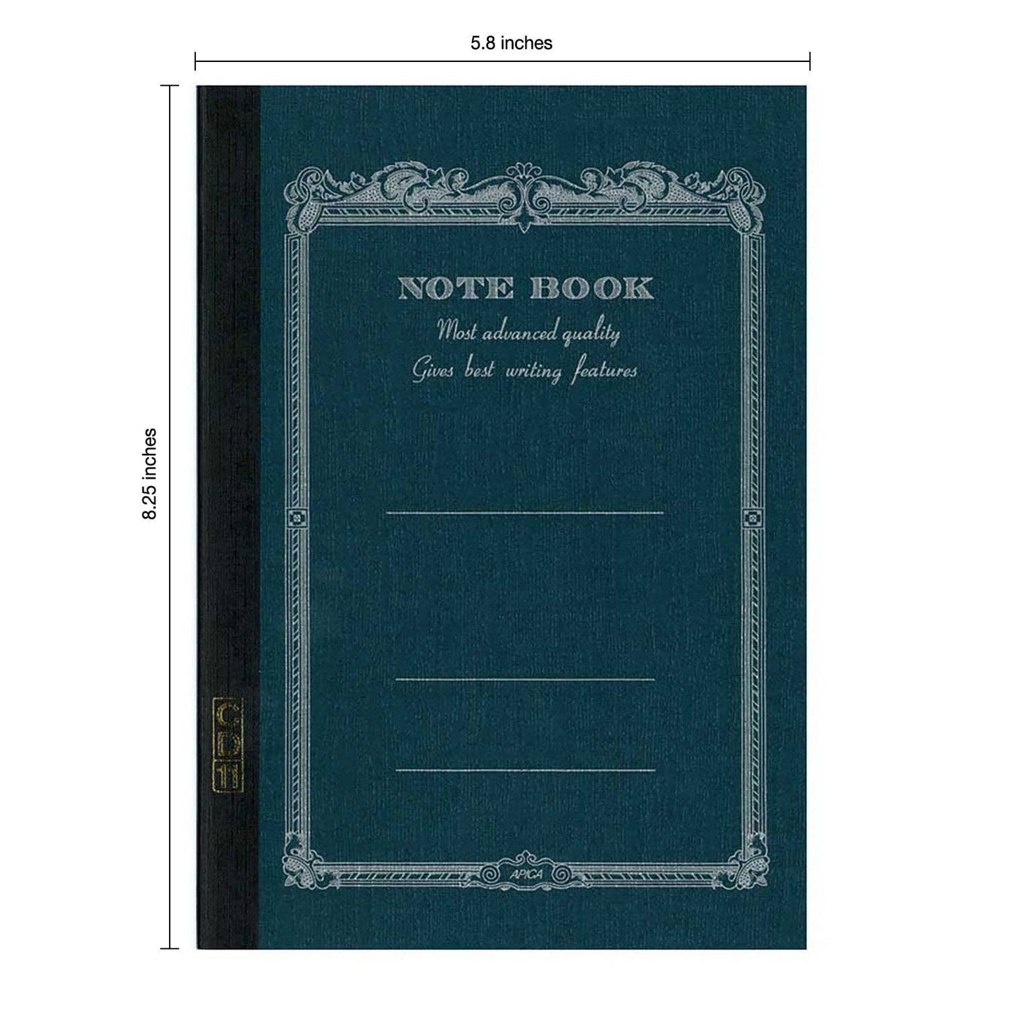 Vintage Inspired Lay-Flat Lined Notebook - 5.8" x 8.25"