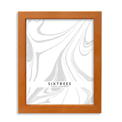 Burl Wood Finish Picture Frame with Real Glass