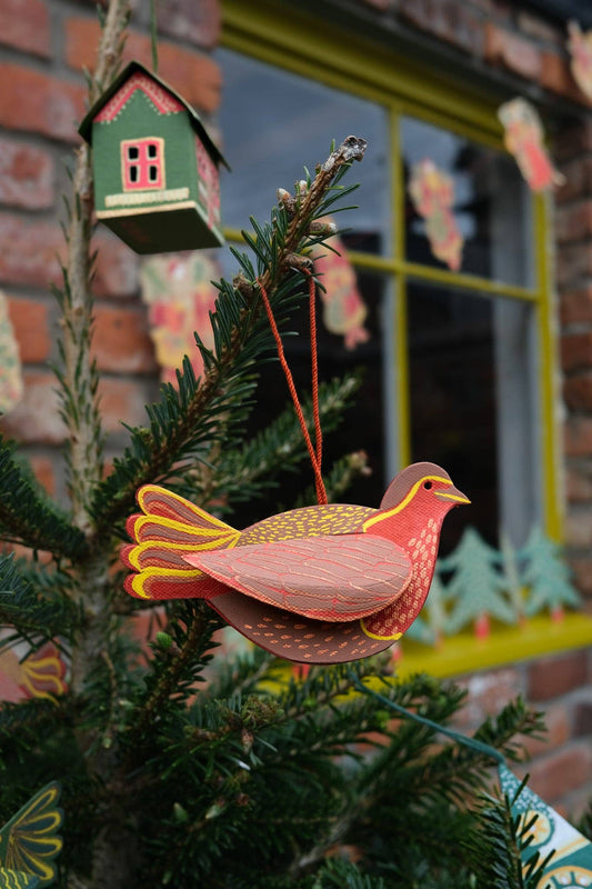 Robin Screen Printed Paper Ornament