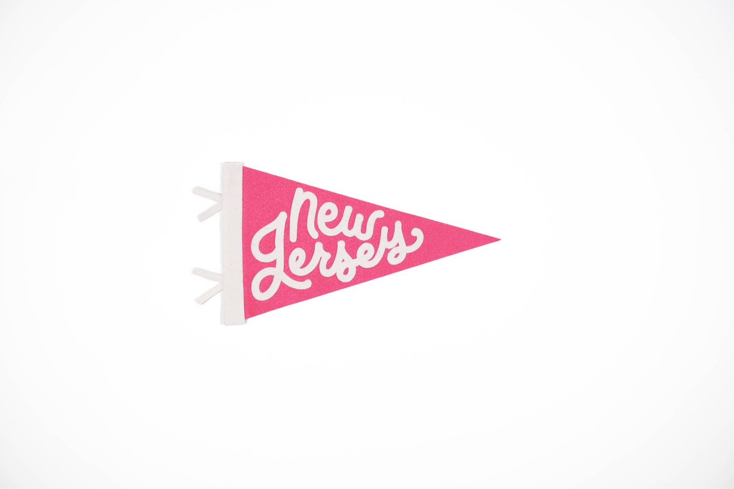New Jersey Hand Lettered Wool Felt Pennant
