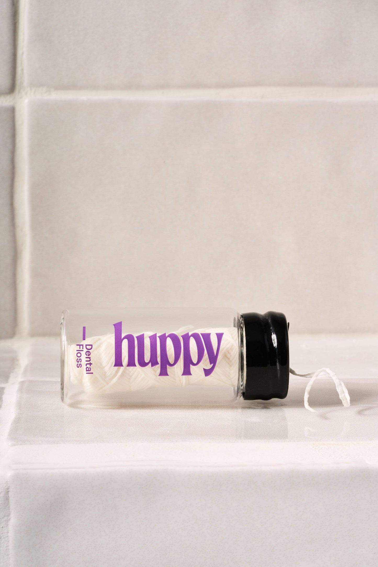 Vegan Dental Floss Plastic-Free Refillable Glass Jar