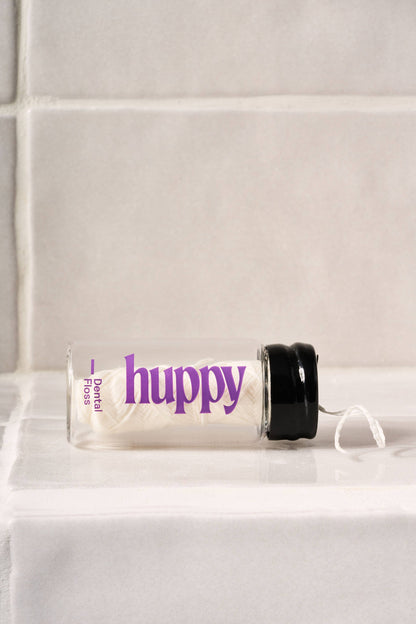 Vegan Dental Floss Plastic-Free Refillable Glass Jar