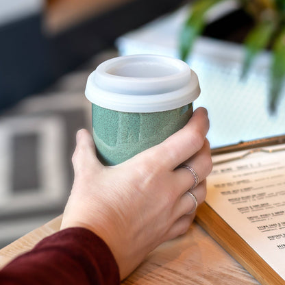 Emerald Green 12oz Ceramic Travel Mug