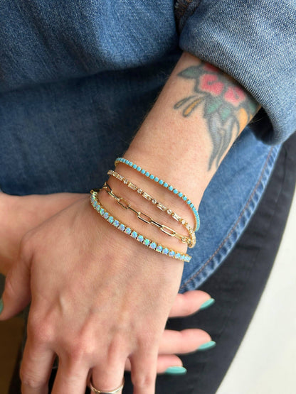 14k Gold Filled Mini CZ Tennis Bracelet