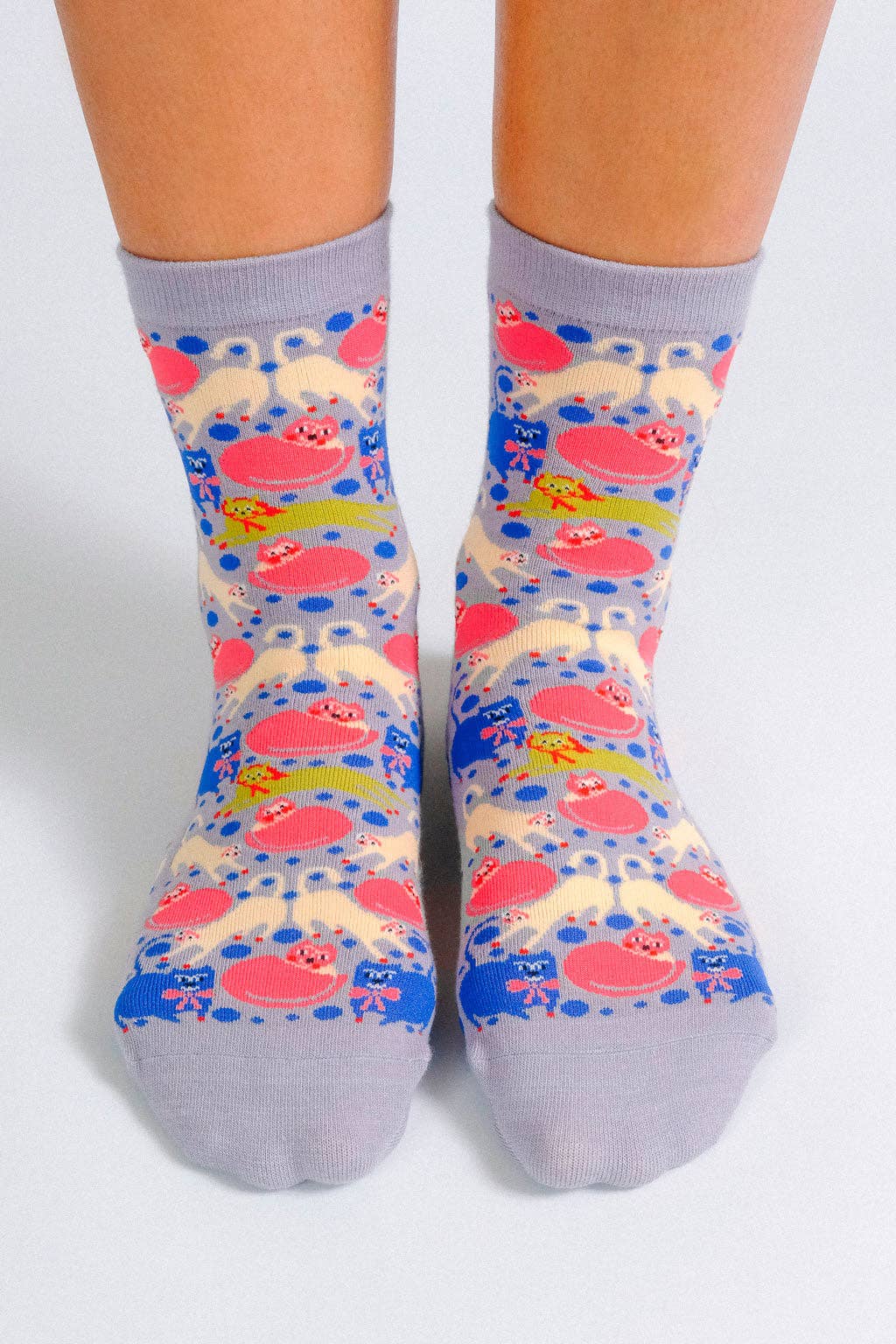 Cats Knit Ankle Sock by MŪR