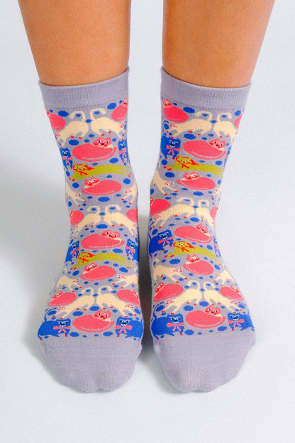 Cats Knit Ankle Sock by MŪR