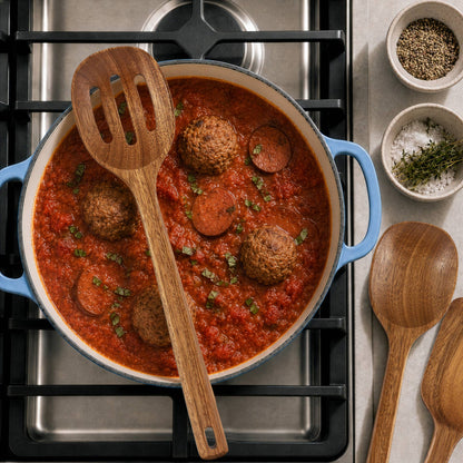 Acacia Wood Cooking Utensils Set for Nonstick Pans