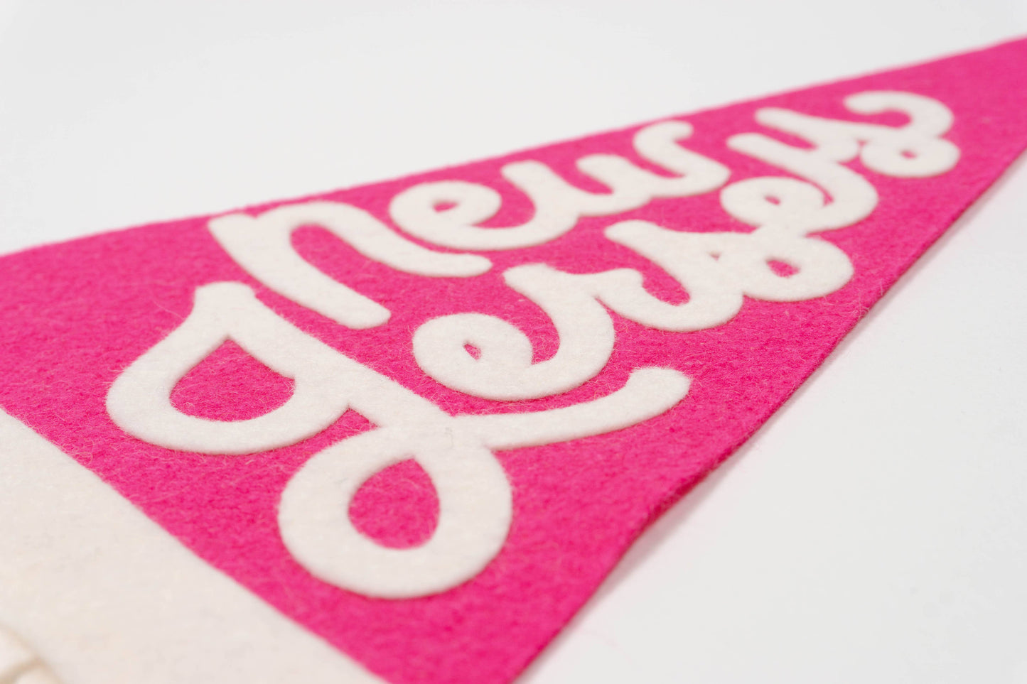 New Jersey Hand Lettered Wool Felt Pennant