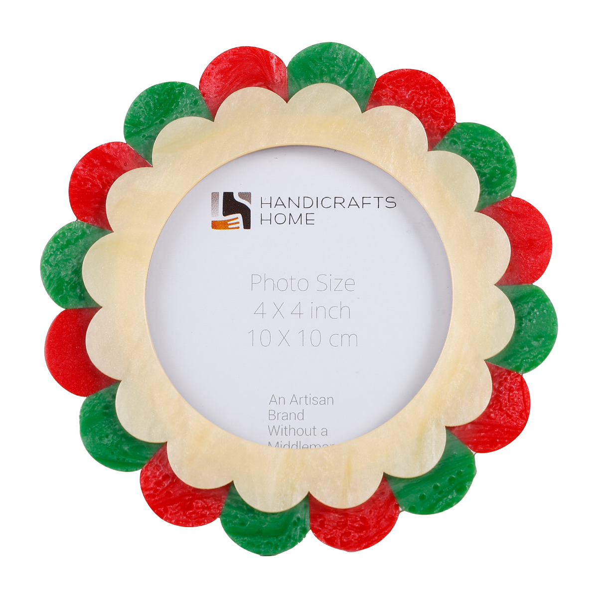 Scalloped Double Layer Round Picture Frame