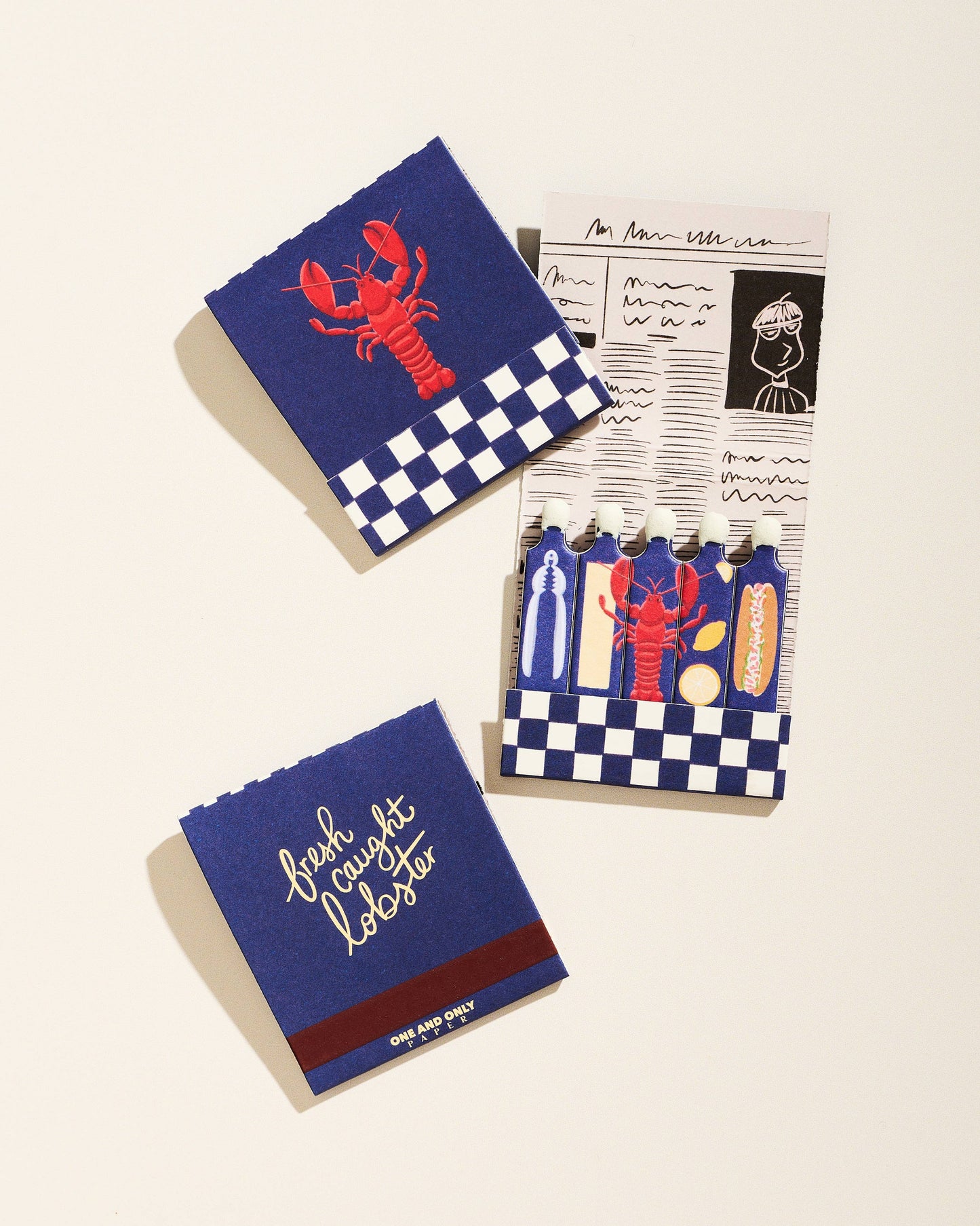 Lobster Printed Decorative Matchbook