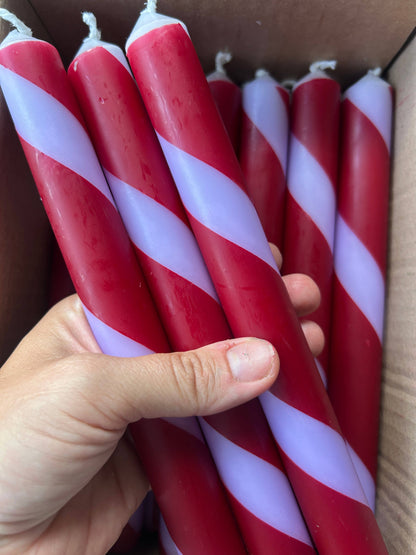 Twist Stripe Taper Candles