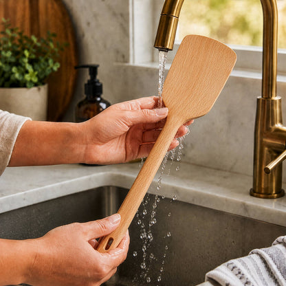 Beech Wood Cooking Utensils Set for Nonstick Pans