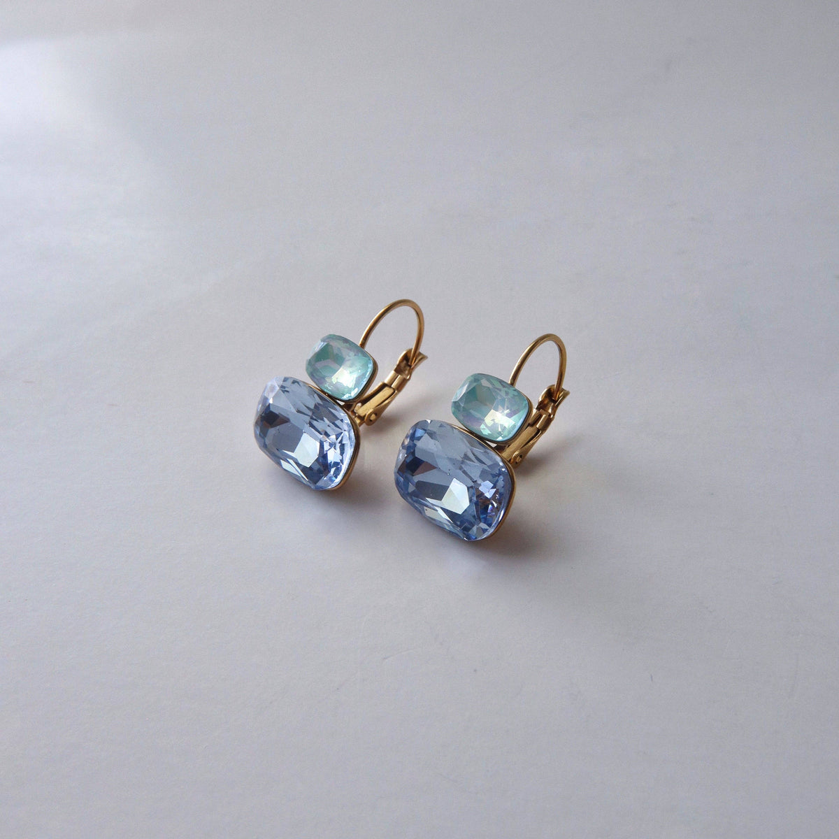 Blue Serenity Faceted Drop Earrings