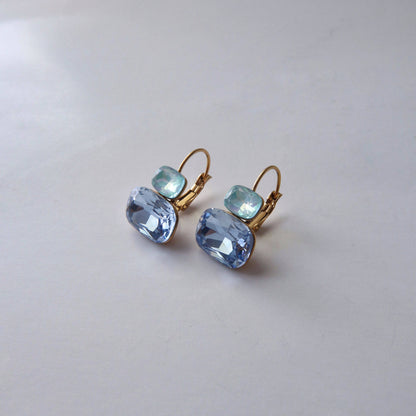 Blue Serenity Faceted Drop Earrings