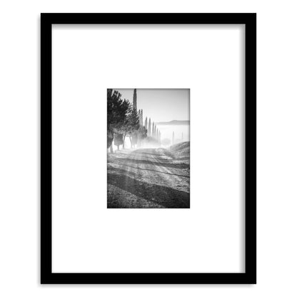Matted Wood Picture Frame with Beveled Mat