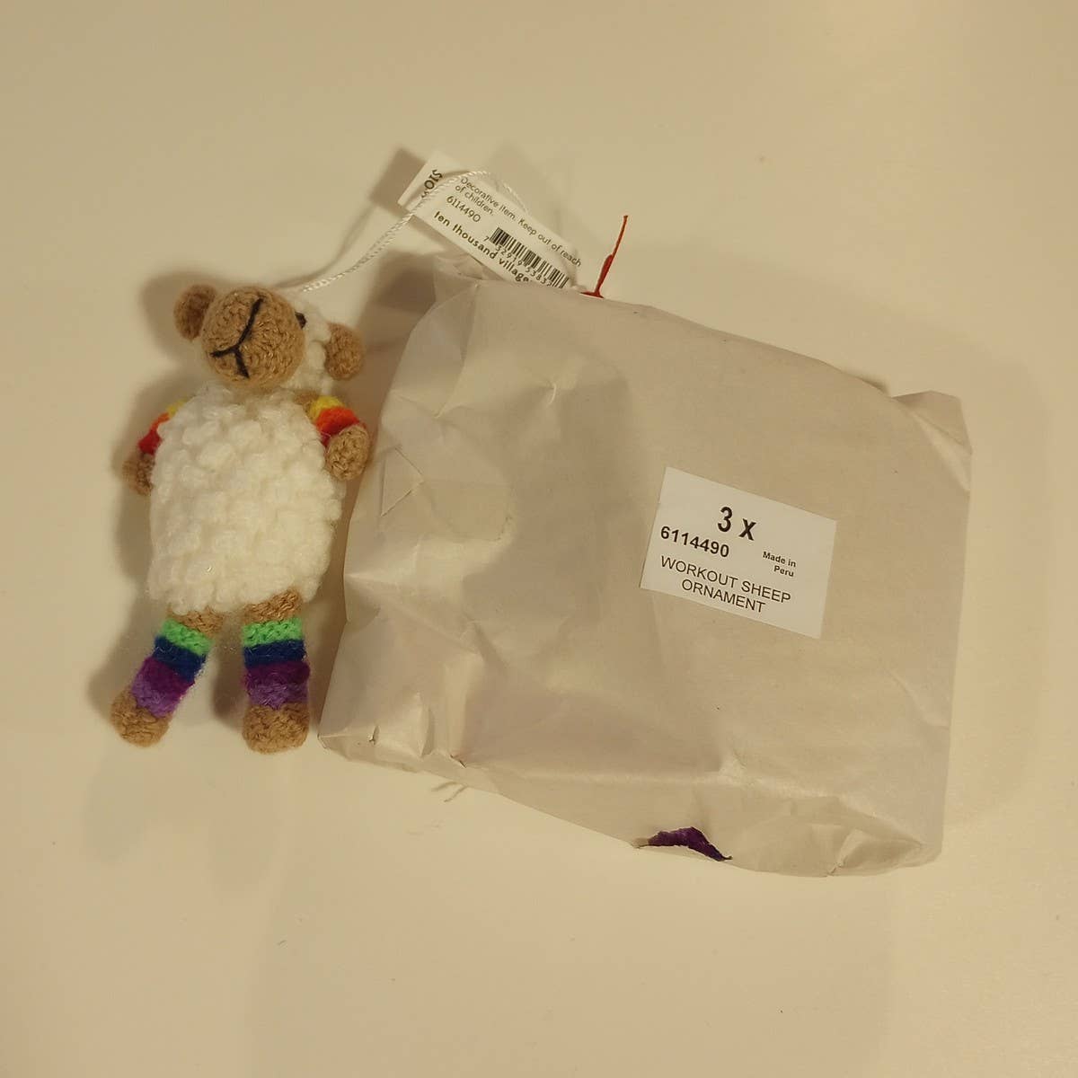 Rainbow Sheep Ornament