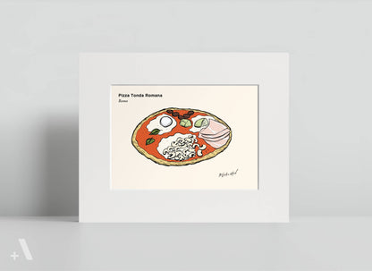 Pizzas of Italy Illustrated Art Print